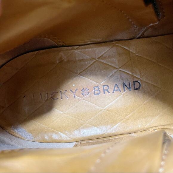 Lucky Brand Bartalino Suede Side Zip Ankle Booties Taupe Size 9M - Picture 5 of 8